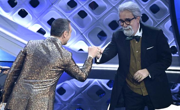 Amadeus e Beppe Vessicchio a Sanremo - SoloSpettacolo.it